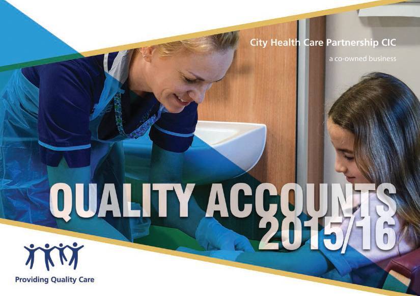 Quality Accounts 2016 cover