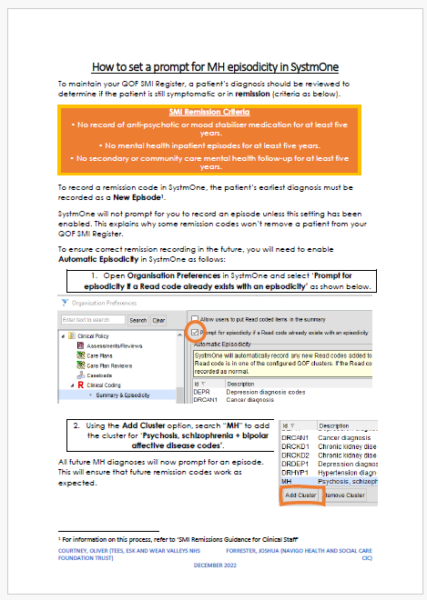 MH Epissodicity Prompt in systmone