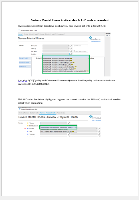 Serious Mental Illness invite codes & AHC code screenshot